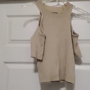 KENDALL &KYLIE creme cold shoulder Sweater